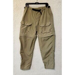 REI‎ Convertible Cargo Pants Men's M Beige Khaki Belted Nylon Hiking